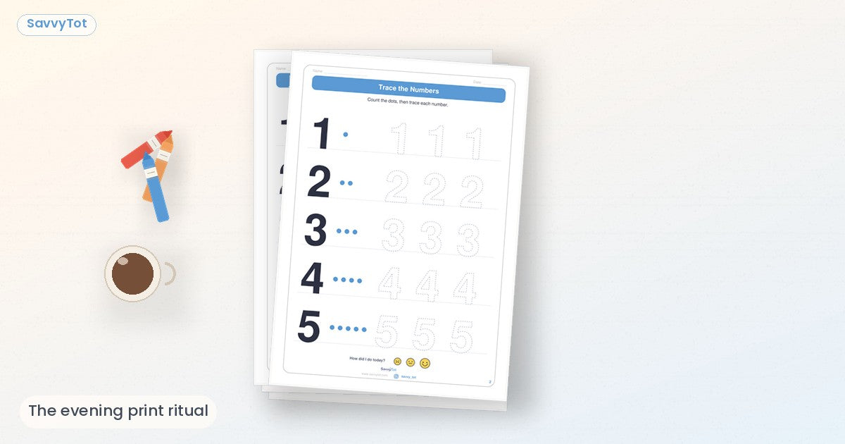 15-minute print-and-sit evening ritual | SavvyTot