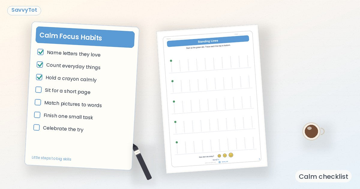 Skills that help before big school — calm checklist | SavvyTot