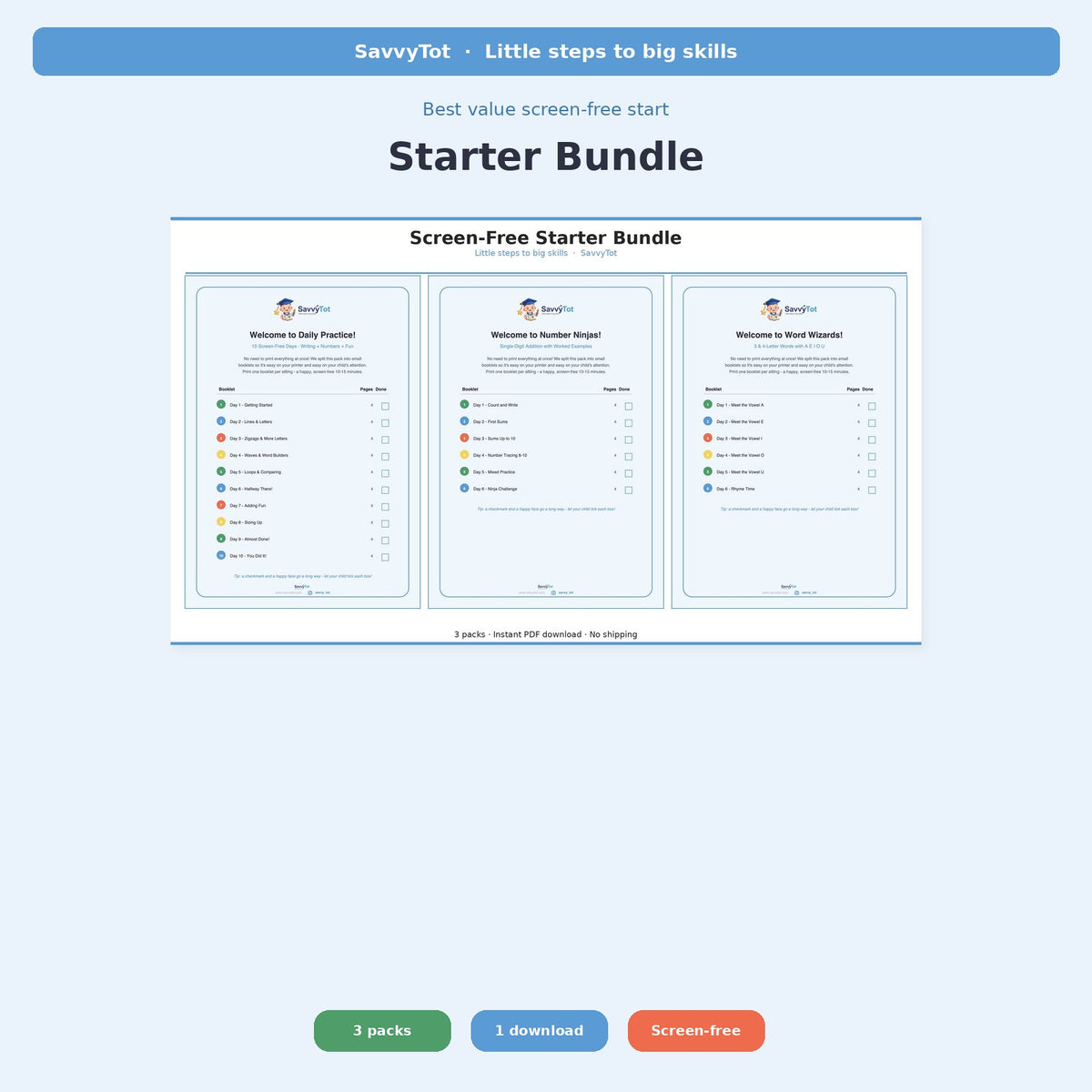 SavvyTot Starter Bundle cover