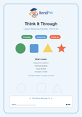 Think It Through Logical Reasoning Pack — SavvyTot printable worksheets